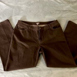 👖J JILL👖CHOCOLATE STRETCH JEANS NEW!